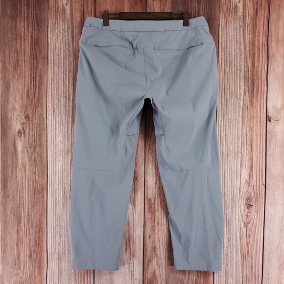 Lululemon Mens Size 38X29 Relaxed Fit Belted Stretch Pant Chino Rhino Grey - Picture 2 of 13